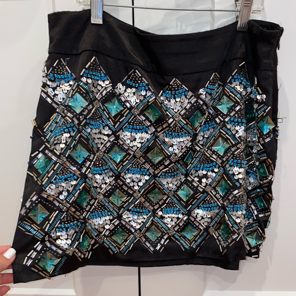 Jeweled Mini Skirt